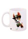 German Shepherd Printed Coffee Mug White/Brown/Green 11ounce