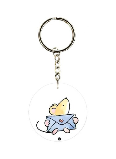Cartoon Themed Single Sided Keychain
