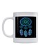 Mandala Printed Mug White/Black/Blue