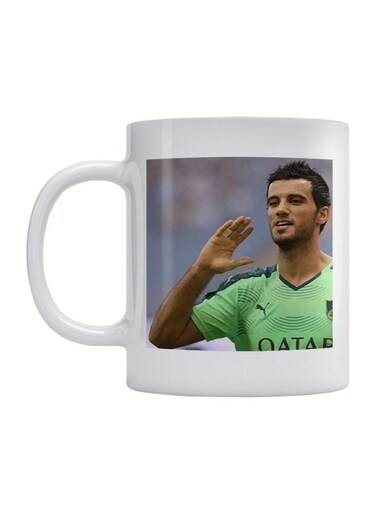 Omar Al-Soma Printed Mug White/Green/Beige