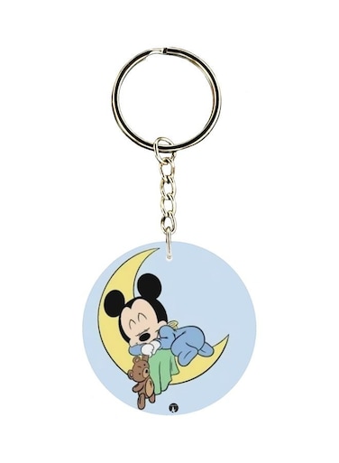 Double Sided Mickey Printed Keychain