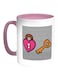 Lock And Key Printed Coffee Mug White Pink 11 ounce
