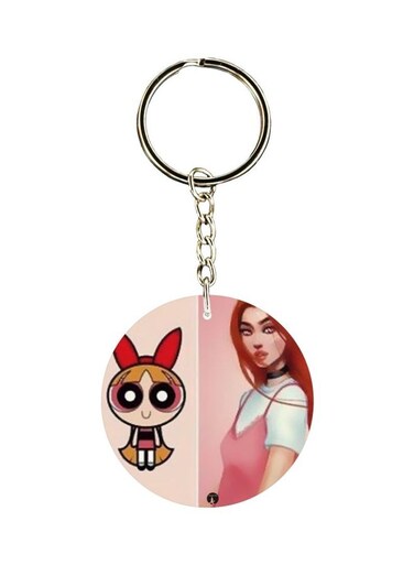 Powerpuff Girl Blossom Printed Keychain