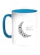 Eid Mubarak Printed Coffee Mug Turquoise/White/Black