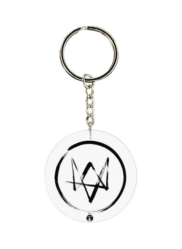 Watch Dogs Logo Keychain White/Black