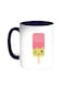 Cartoon Graphics - Ice Cream Printed Coffee Mug Blue/White 11ounce