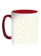 Stars Motifs Printed Coffee Mug Red/White/Yellow 325ml