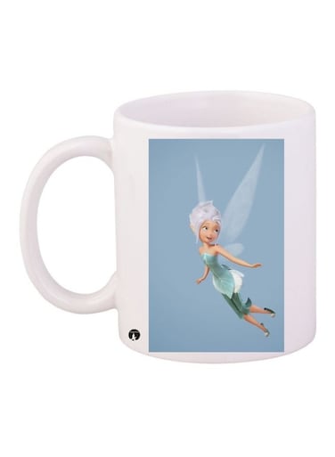 Tinkle Fairy Printed Coffee Mug White/Green/Blue 11ounce