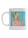 Woman Printed Mug White/Blue/Beige