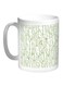 Leaves Motifs Printed Coffee Mug White/Green 11ounce