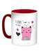 I Love You Mom Printed Coffee Mug Red/White/Pink 11ounce