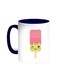 Cartoon Graphics - Ice Cream Printed Coffee Mug Blue/White 11ounce