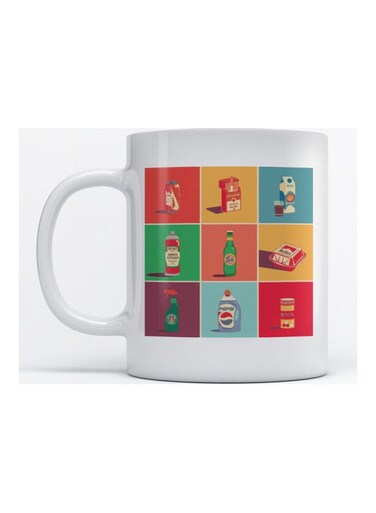 Mug Brands Icons for Coffee and Tea White