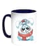 Rabbit Printed Coffee Mug White/Blue 11ounce