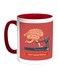 Brain Treadmill Workout Printed Coffee Mug Red/White/Grey 11ounce
