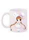 Anime Printed Coffee Mug White/Pink/Brown 11ounce