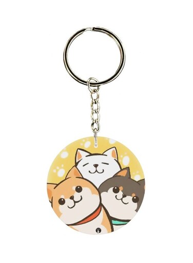 Double Sided Cartoon Printed Keychain