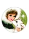 A Girl Printed Fridge Magnet Multicolour