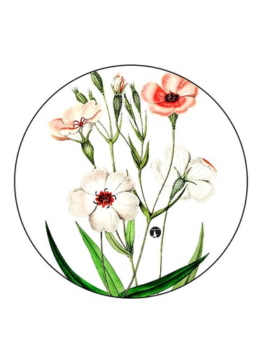 Flowers Printed Fridge Magnet Multicolour