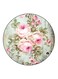 Rose Printed Wooden Fridge Magnet Pink/Green 5.5cm