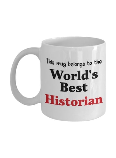 World's Best Historian Printed Coffee Mug White/Black/Red