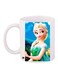 Princess Printed Ceramic Coffee Mug White/Green/Blue 11ounce