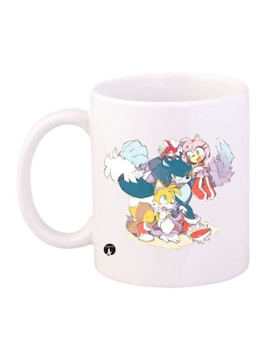 Sonic Printed Mug White/Blue/Red