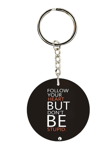Double Side English Phrases Printed Keychain