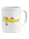 Lazy Donut Homer Simpsons Printed Mug White/Yellow/Pink