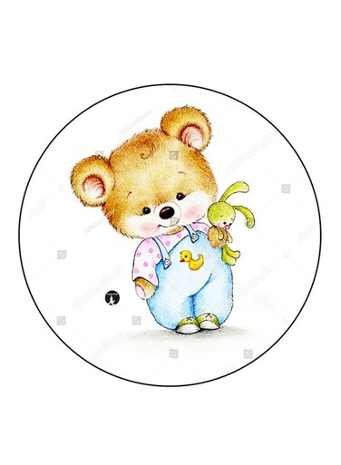 Bear Printed Fridge Magnet Multicolour