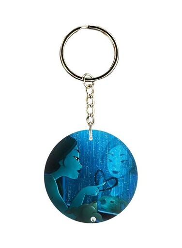 Cartoon Girl Printed Keychain