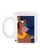 Cartoon Printed Coffee Mug White/Blue/Brown 11ounce