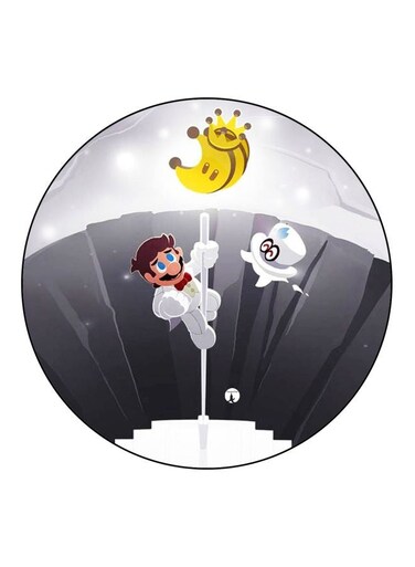 Super Mario Printed Fridge Magnet Grey/White/Yellow 5.5cm