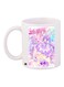 Cartoon Girl Printed Coffee Mug White/Pink/Yellow