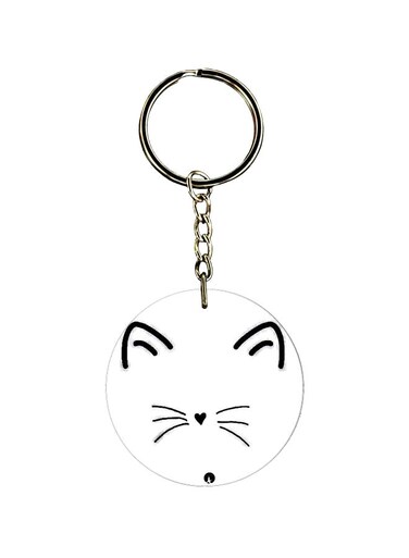 Cat Printed keychain