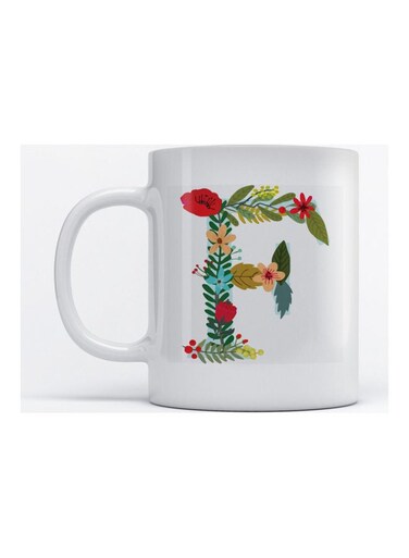 Mug Alphabet F for Coffee and Tea White 350ml