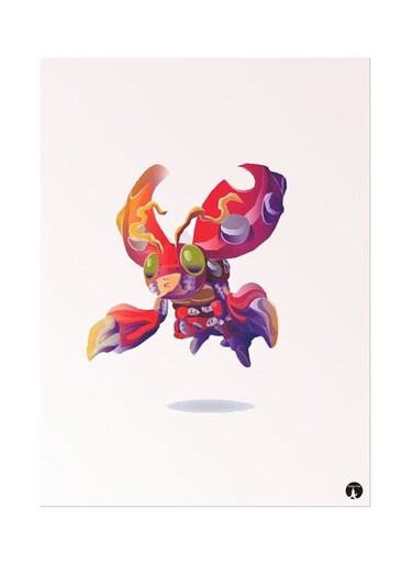 Metal Plate Of The Anime Digimon Poster Multicolour