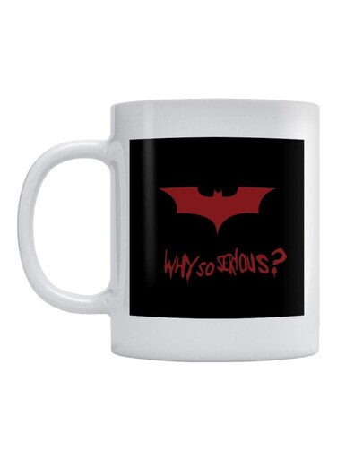Batman Logo Printed Mug White/Black/Red