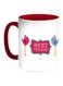 Best Friends Printed Coffee Mug Red/White/Blue 11ounce
