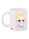 Anime Girl Printed Coffee Mug White/Pink/Yellow 11ounce