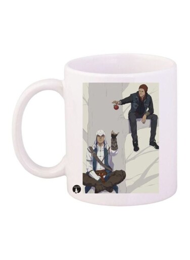 Multiple Characters Printed Coffee Mug White/Black/Blue