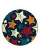 Stars Printed Fridge Magnet Blue/Red/Beige 5.5cm