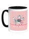 Happy Mother's Day Printed Coffee Mug Black/Pink/White 325ml