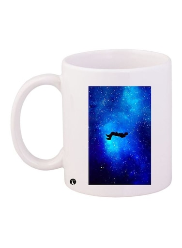 Starry Sky Printed Coffee Mug White/Blue/Black 11ounce