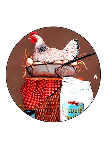 Chicken Printed Fridge Magnet Multicolour