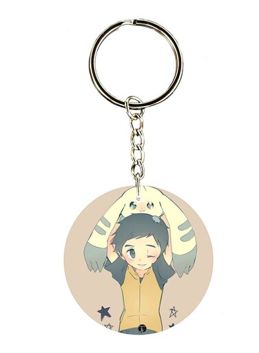 Anime Digimon Double Side Printed Keychain