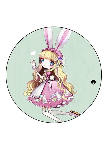 Girl Printed Fridge Magnet Multicolour