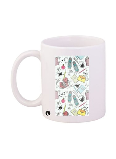 Make Up Printed Mug White/Black/Blue Standard Size
