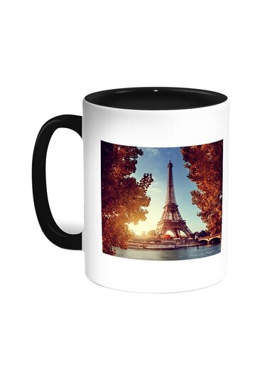 A Painting Of Paris Printed Coffee Mug Black/White 11ounce