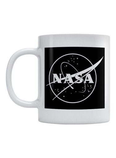 Nasa Logo Printed Mug White/Black
